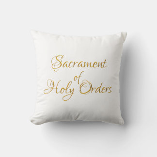 Sacrament of Holy Orders Golden 3D Look Kissen