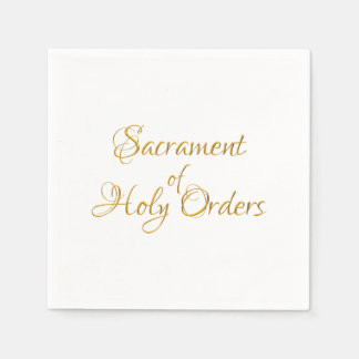 Sacrament of Holy Orders Golden 3D Look Serviette