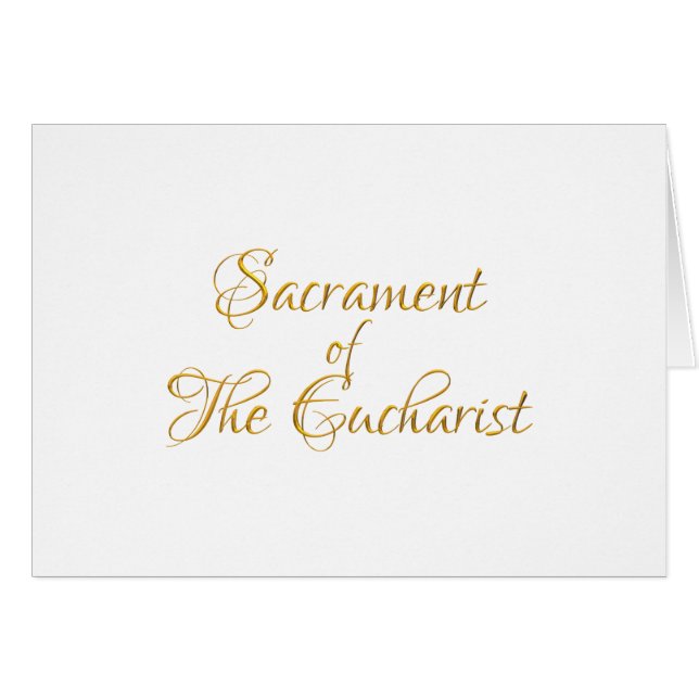 Sacrament of the Eucharist Golden 3D Look (Vorderseite (Horizontal))