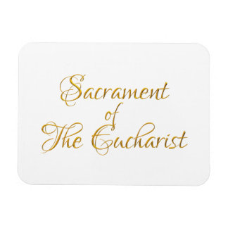 Sacrament of the Eucharist Golden 3D Look Magnet