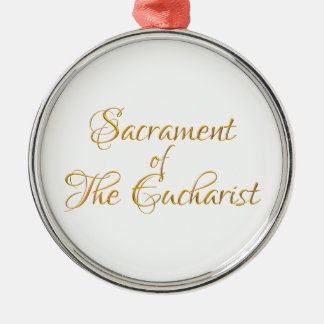 Sacrament of the Eucharist Golden 3D Look Silbernes Ornament