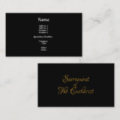 Sacrament of the Eucharist Golden 3D Look Visitenkarte (Vorne/Hinten)