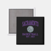 Sacramento Basketball Magnet (Vorderseite/Rückseite)