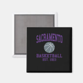 Sacramento Basketball Magnet (Vorderseite/Rückseite)