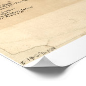 Sacramento California 1850 Panoramakarte Poster (Ecke)