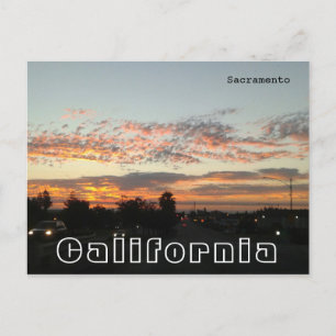 Sacramento California - Abend Traffic Postkarte