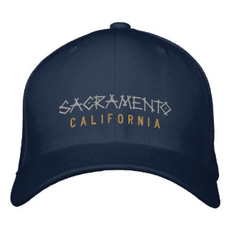 Sacramento California bestickt Hat auf Marine Bestickte Kappe