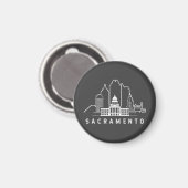 Sacramento California Magnet (Vorderseite/Rückseite)