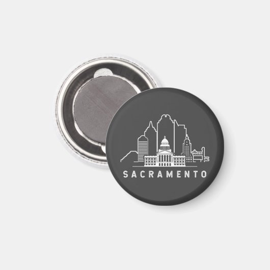 Sacramento California Magnet (Vorderseite/Rückseite)