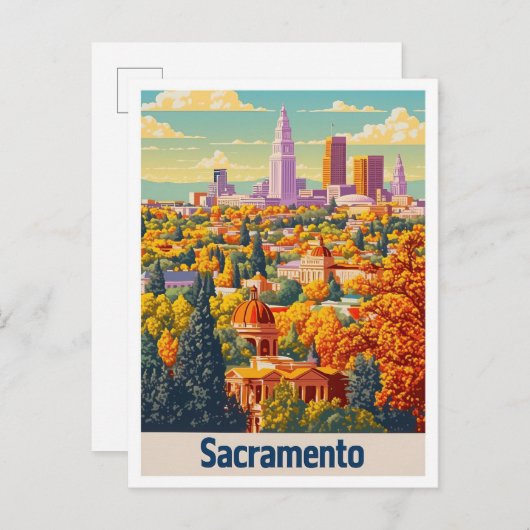 Sacramento California Postkarte (Vorne/Hinten)