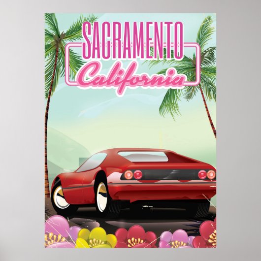 Sacramento California Reiseplakat Poster (Vorne)