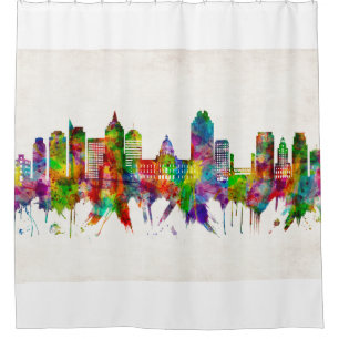 Sacramento California Skyline Duschvorhang
