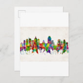 Sacramento California Skyline Einladungspostkarte (Vorne/Hinten)