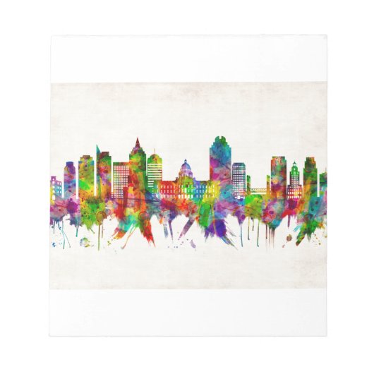 Sacramento California Skyline Notizblock (Vorderseite)