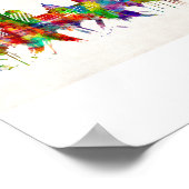 Sacramento California Skyline Poster (Ecke)