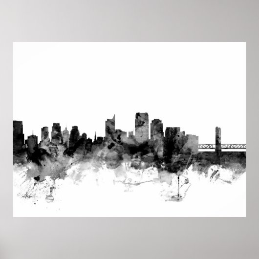 Sacramento California Skyline Poster (Vorne)