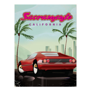 Sacramento California Sportwagen Poster