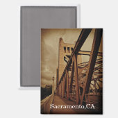 Sacramento California Tower Bridge Magnet (Vorderseite/Rückseite)