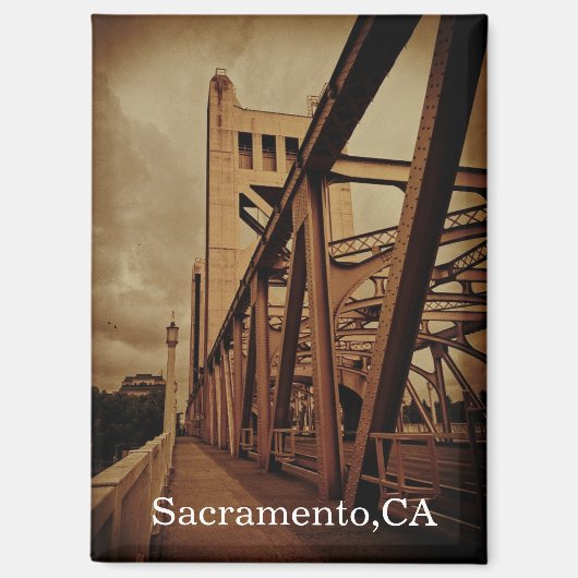 Sacramento California Tower Bridge Magnet (Vorderseite)