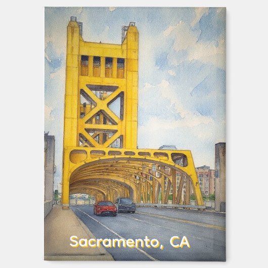 Sacramento California Tower Bridge Magnet (Vorderseite)