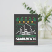 Sacramento California Ugly Christmas Postkarte (Stehend Vorderseite)