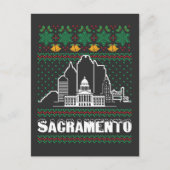 Sacramento California Ugly Christmas Postkarte (Vorderseite)