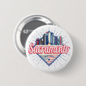 Sacramento California United Staaten Skyline USA Button (Vorne & Hinten)