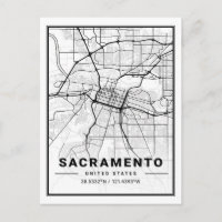 Sacramento California USA Travel City Map