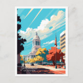Sacramento California Vintage Illustration Postkarte (Vorderseite)