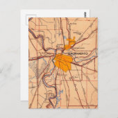 Sacramento California Vintage Karte (Vorne/Hinten)