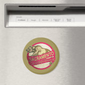 Sacramento California Vintager Bärenmagnet Magnet (In Situ (Geschirrspüler))