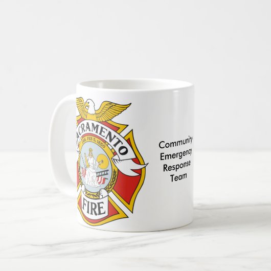 Sacramento CERT-Tasse Kaffeetasse (Vorderseite Links)