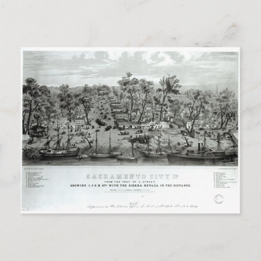 Sacramento City, Kalifornien Postkarte (Vorderseite)