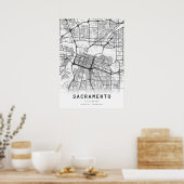 Sacramento City Map Poster (Küche)