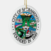 Sacramento City Siegel Keramikornament (Rechts)