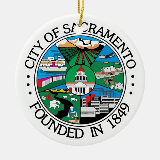 Sacramento City Siegel Keramikornament (Vorne)
