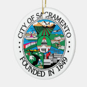 Sacramento City Siegel Keramikornament (Links)