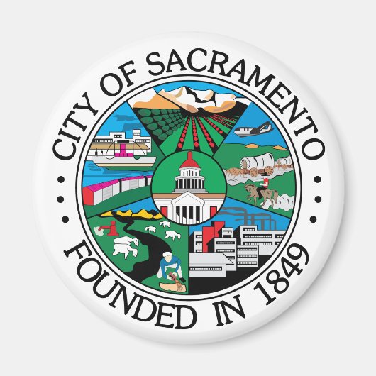 Sacramento City Siegel Magnet (Vorne)