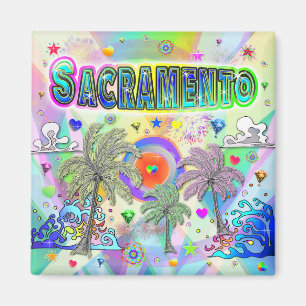 Sacramento Deep Dream Magnet