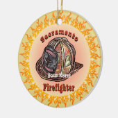 Sacramento Feuerwehrschmuck Keramik Ornament (Links)
