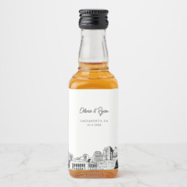 Sacramento Gastgeschenk Willkommensgeschenk Custom Alkoholflaschenetikett