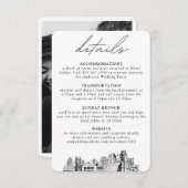 Sacramento Hochzeit kleine vertikale Details Begleitkarte (Vorne/Hinten)