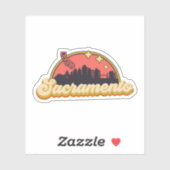 Sacramento, Kalifornien Aufkleber (Blatt)