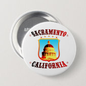 Sacramento Kalifornien Button (Vorne & Hinten)