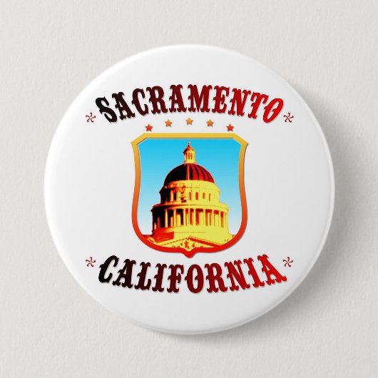 Sacramento Kalifornien Button (Vorderseite)