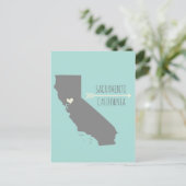 Sacramento, Kalifornien Herz Postkarte (Stehend Vorderseite)