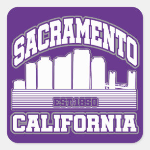 Sacramento, Kalifornien Quadratischer Aufkleber