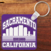 Sacramento, Kalifornien Schlüsselanhänger (Rückseite)