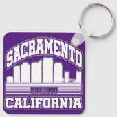Sacramento, Kalifornien Schlüsselanhänger (Rückseite)