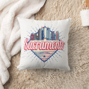 Sacramento Kalifornien Vereinigte Staaten Skyline Kissen
